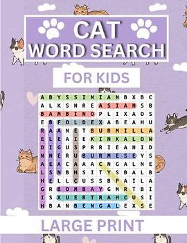 Cats Word Search Large Print
