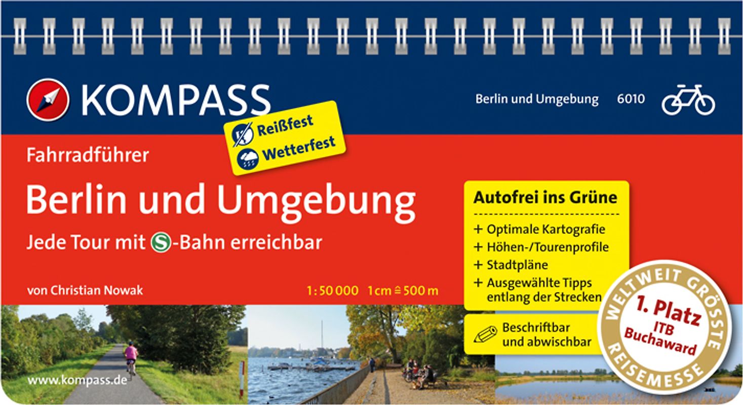 KOMPASS Fahrradführer Berlin und Umgebung - Jede Tour mit öffentlichen Verkehrsmitteln erreichbar