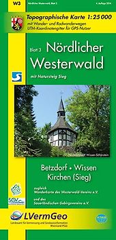 Nördlicher Westerwald, Blatt 3, Betzdorf, Wissen, Kirchen (Sieg), (WR)