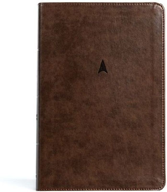 CSB Personal Size Giant Print Bible, Brown Leathertouch