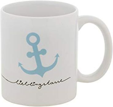 Lieblingstasse "Anker" in blau | Kaffeebecher | Geburtstag | Geschenkidee für Männer | verpackt in passender Geschenkbox mit Geschenk-Aufkleber | Stay Inspired! by Lisa Wirth