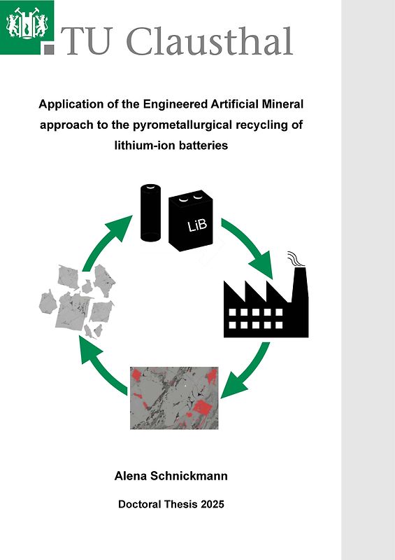 Application of the Engineered Artificial Mineral approach to the pyrometallurgical recycling of lithium-ion batteries