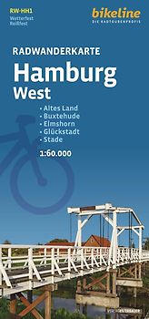 Radwanderkarte Hamburg West RW-HH1