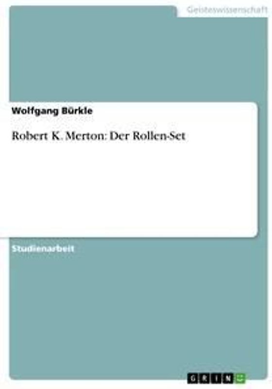 Robert K. Merton: Der Rollen-Set
