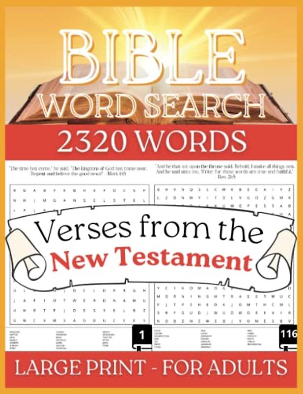 Bible Word Search Large Print for Adults - 2320 Word - Verses from the New Testament: Strengthen Your Faith in Jesus Christ and the New Testament Through Fun and Engaging Activities