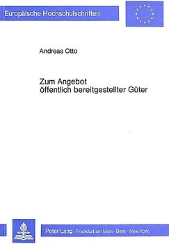 Zum Angebot öffentlich bereitgestellter Güter