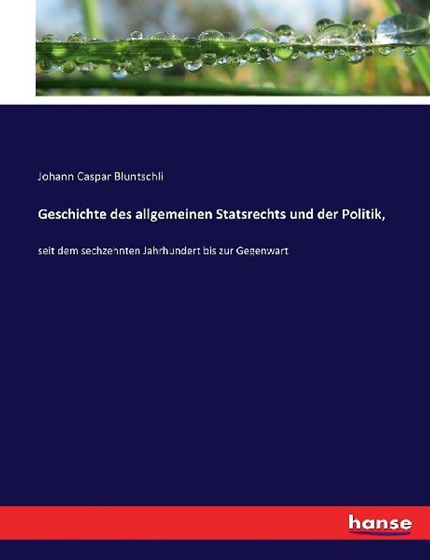 Geschichte des allgemeinen Statsrechts und der Politik,