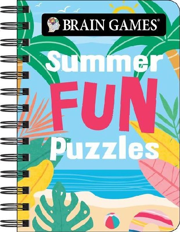 Brain Games - To Go - Summer Fun Puzzles 180+ Variety Puzzles Compact & Portable for Travel Beach, Vacation & Road Trip Activity Book Gift for Adults, Teens & Seniors