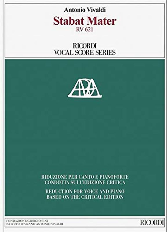 Stabat Mater Rv 621 Vocal Score Based on the Critical Edition: Reduction for Voice and Piano Based on the Critical Edition of the Orchestral Score