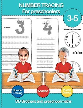 Number Tracing For Preschoolers: DD Brothers and preschool maths (Supperfunny Adventures DD Brothers)
