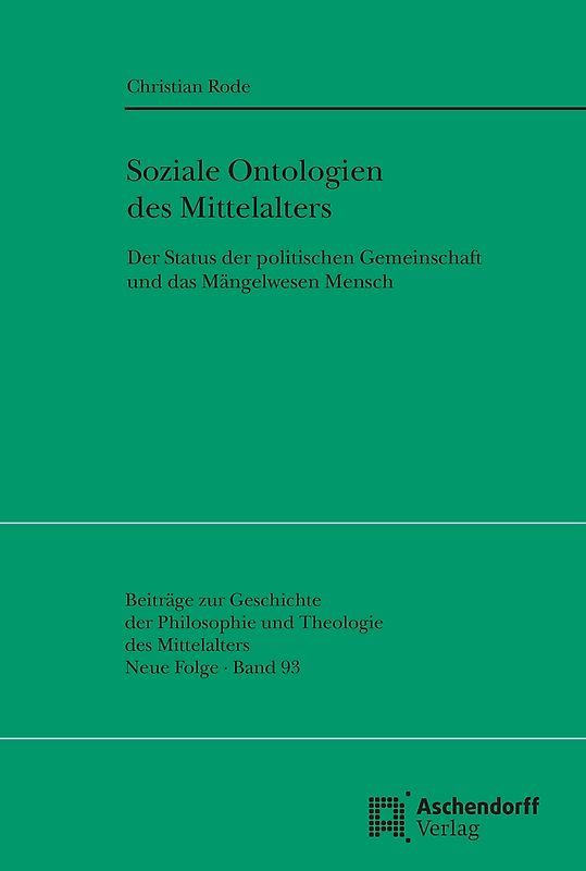 Soziale Ontologien des Mittelalters