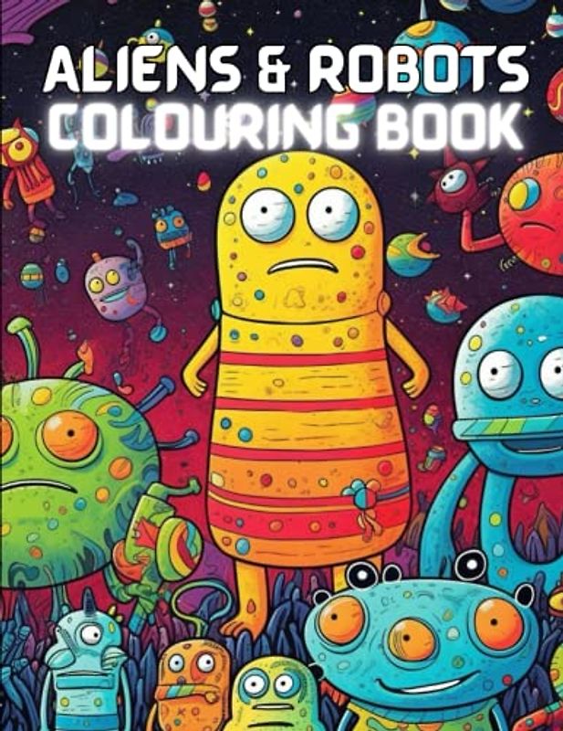Aliens & Robots Colouring Book: An amazing array of Aliens and Robot Characters to colour in this awesome colouring book for ages 5-10