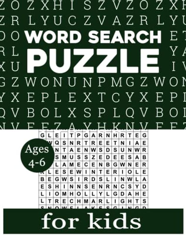 Word Search Puzzles for Kids Ages 4-6: Puzzles With High Frequency Words Activity Book For Pre-k Kindergarten