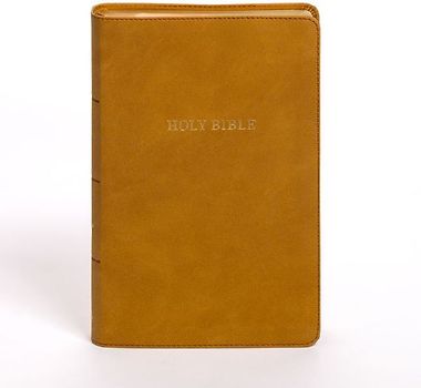 KJV Personal Size Giant Print Bible, Camel Suedesoft Leathertouch, Indexed