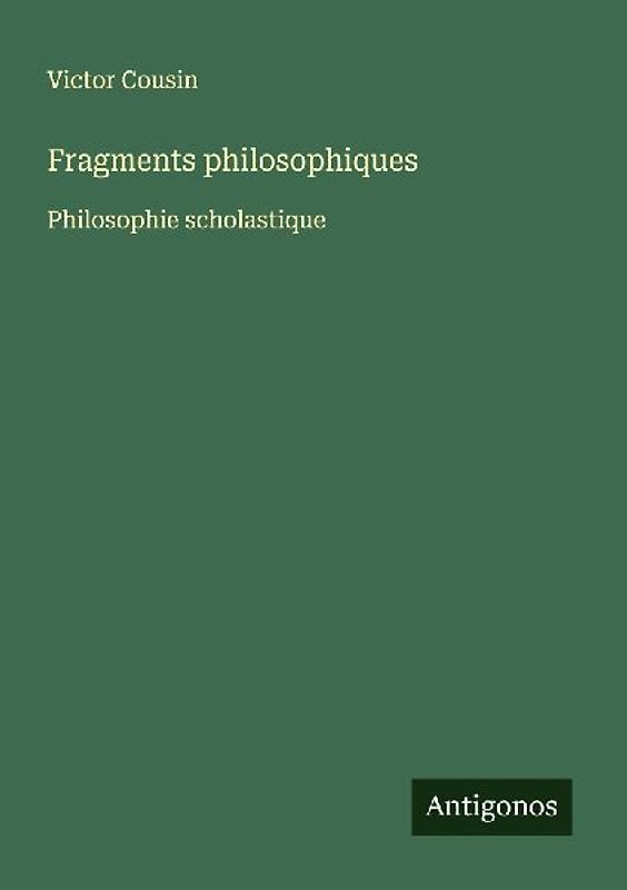 Fragments philosophiques