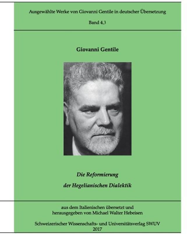 Ausgewählte Werke von Giovanni Gentile, Band 4.3