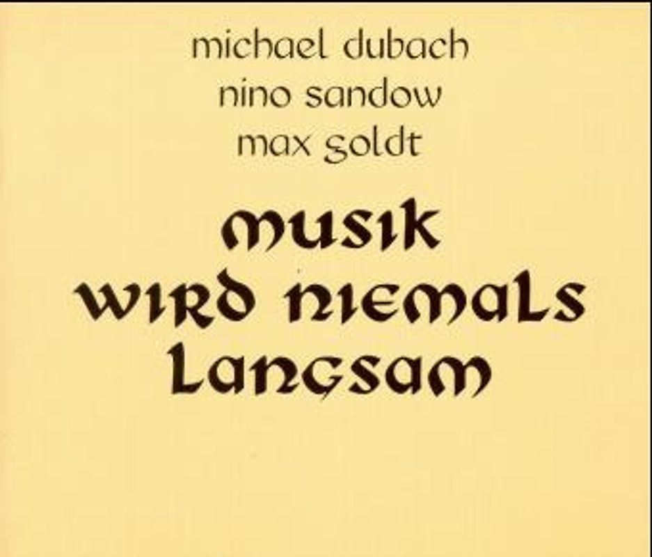 Musik wird niemals langsam