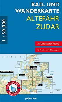 Rad- und Wanderkarte Altefähr, Zudar