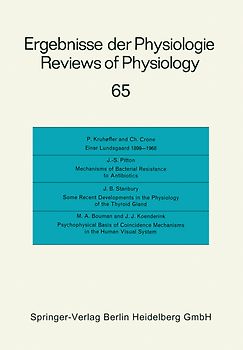 Ergebnisse der Physiologie / Reviews of Physiology