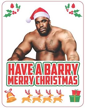 Barry Wood Funny Christmas Notebook – Have a Barry Merry Christmas – Naked Huge Black Guy Journal – Funny Quarantined Meme for this Christmas