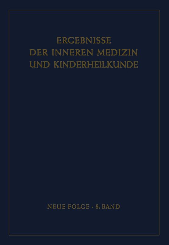 Ergebnisse der Inneren Medizin und Kinderheilkunde