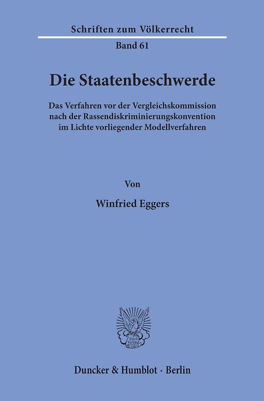 Die Staatenbeschwerde.