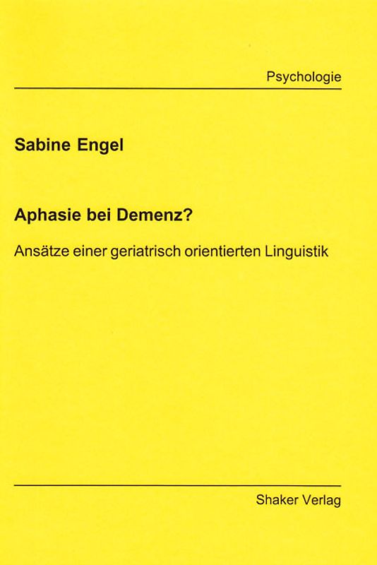 Aphasie bei Demenz?