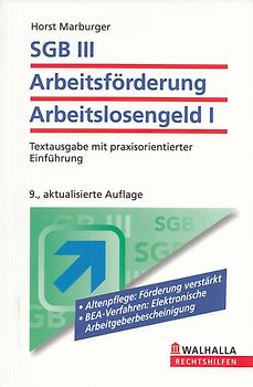 SGB III - Arbeitsförderung - Arbeitslosengeld I