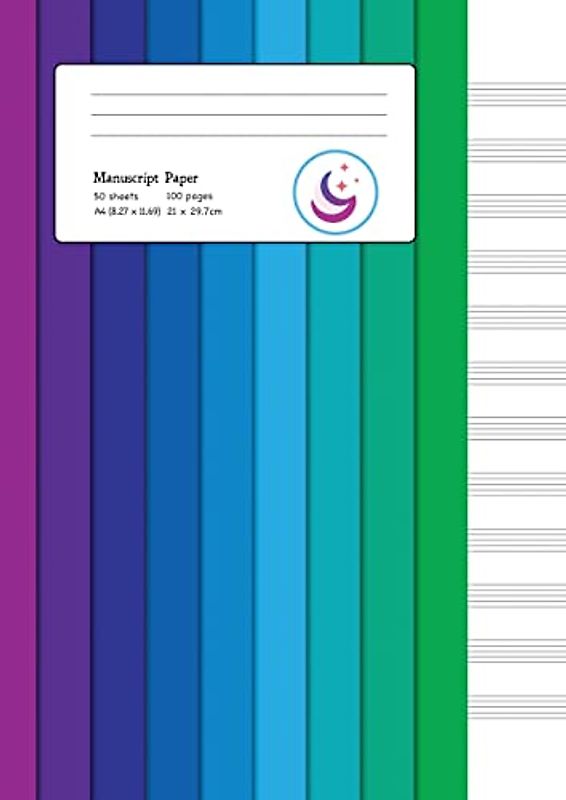 Manuscript Paper: Colour Spectrum | A4 Blank Sheet Music Notebook (Music Gifts & Composition Books, Band 2)