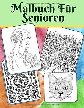 Malbuch Für Senioren: Für Menschen Mit Demenz, Ausmalbuch Mit Blumen, Tieren und Mandala Spielen, Beschäftigung Für Senioren