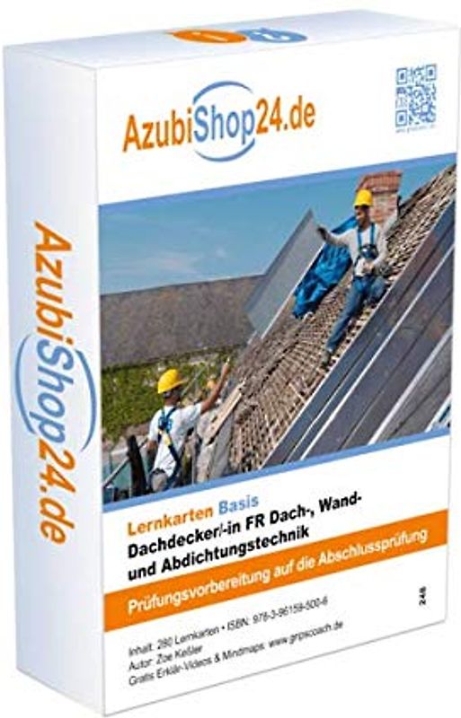 AzubiShop24.de .Lernkarten Dachdecker/-in FR Dach-, Wand und Abdichtungstechnik