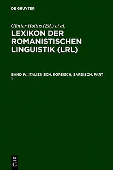 Lexikon der Romanistischen Linguistik (LRL) / Italienisch, Korsisch, Sardisch