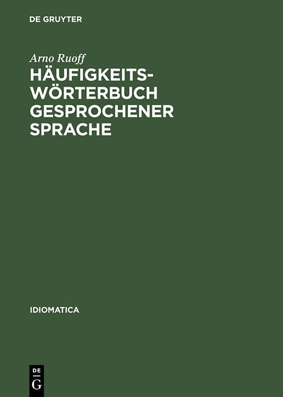 Häufigkeitswörterbuch gesprochener Sprache