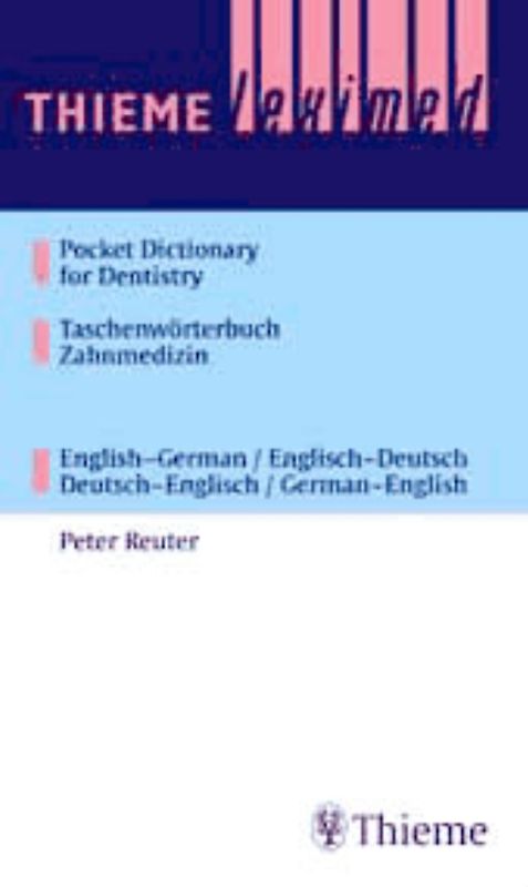 Thieme Leximed Pocket Dictionary of Dentistry Taschenwörterbuch Zahnmedizin
