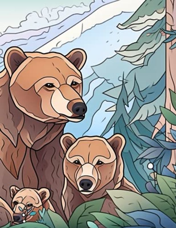 Bear Bliss: A Relaxing Mandala Journey with Gentle Brown Bears: Soothing Nature Scenes and Intricate Patterns: Stress Relief, Mindfulness, and Creativity through Inspiring Bear Mandalas