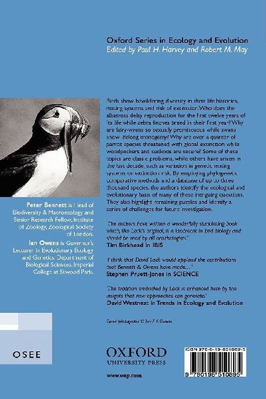 Evolutionary Ecology of Birds