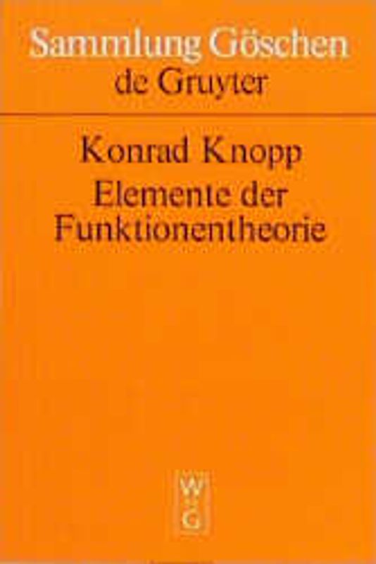Elemente der Funktionentheorie