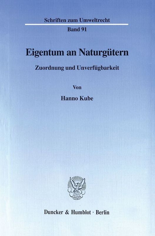 Eigentum an Naturgütern.