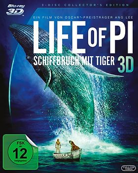 Life of Pi - Schiffbruch mit Tiger 3D [Collector's Edition, inkl. 2D Version, 2 Discs + DVD, Fotobuch] 3D Blu-ray Disc