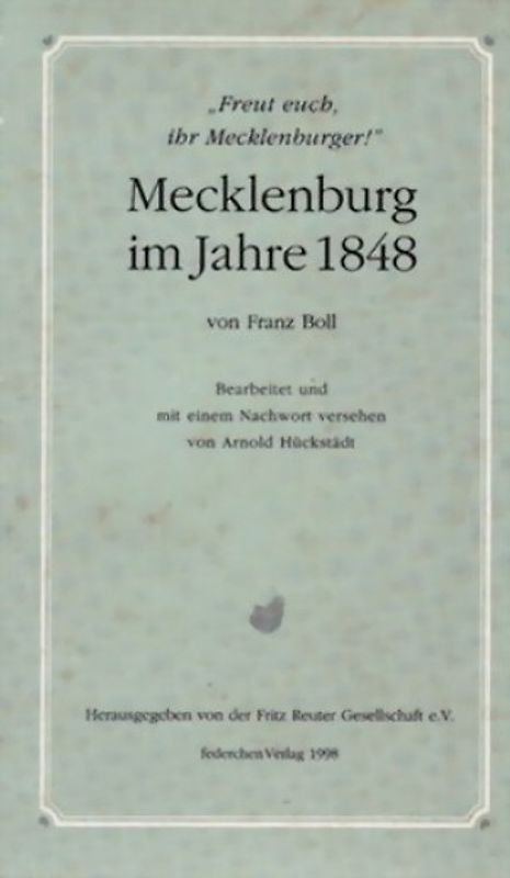 Mecklenburg im Jahre 1848