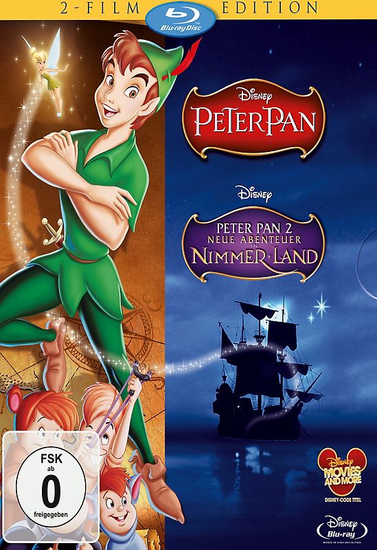 Peter Pan / Peter Pan 2: Neue Abenteuer Nimmer in Land  [2-Film Edition] Blu-ray Disc