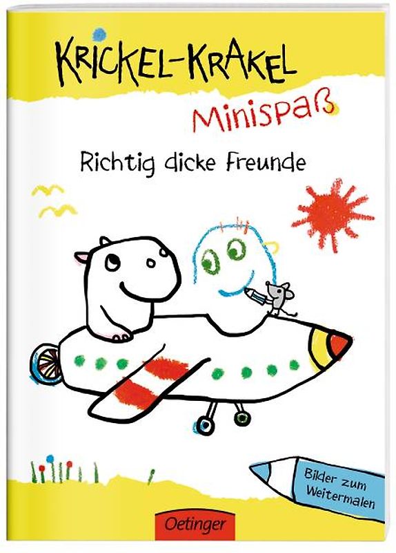 Krickel-Krakel-Minispaß. Richtig dicke Freunde Bilder zum Weitermalen