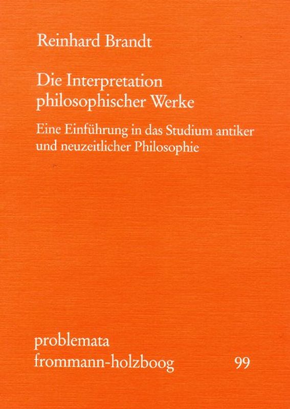 Die Interpretation philosophischer Werke