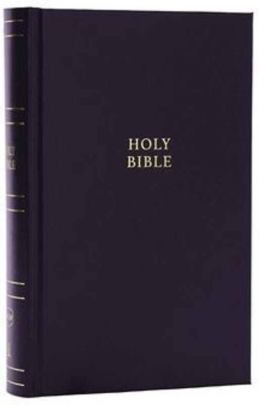 NKJV Personal Size Large Print Bible with 43,000 Cross References, Black Hardcover, Red Letter, Comfort Print