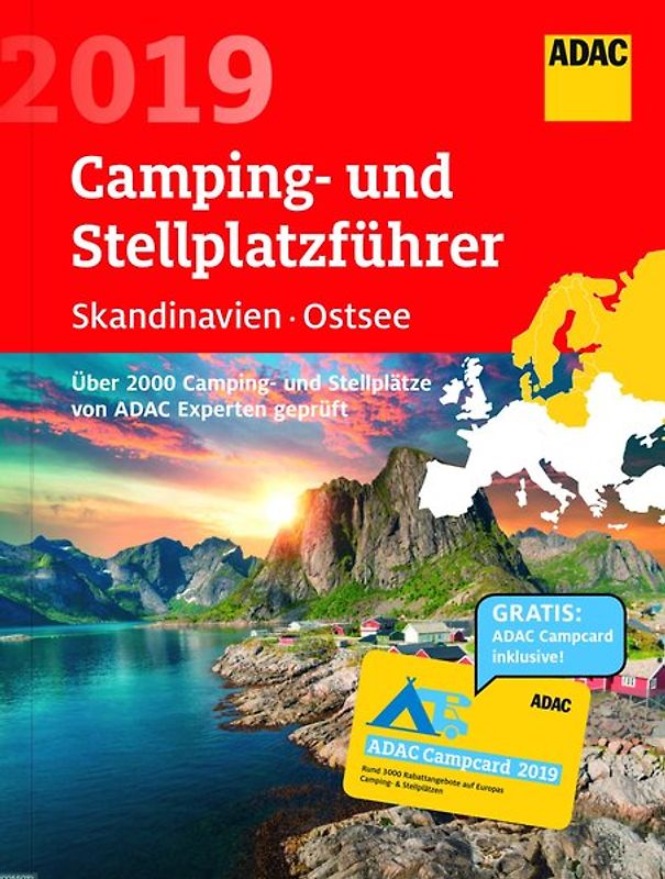 ADAC Camping/Stellplatzführer Sk., Ostsee 2019 / ADAC Camping-/Stellplatzführer Skandinavien, Ostsee 2019