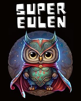 Eulen Mandala Malbuch für Erwachsene: Kleine Superhelden Eulen - Zen Mandala Malbuch für Erwachsene - Superhelden Eulen Buch zum Ausmalen | Eulen Geschenk für Frauen | Eulen Ausmalbuch zum Entspannen