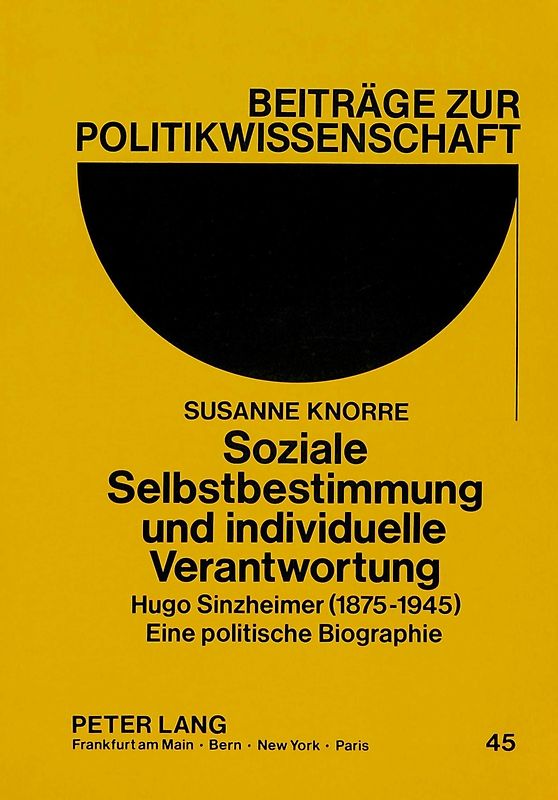 Soziale Selbstbestimmung und individuelle Verantwortung