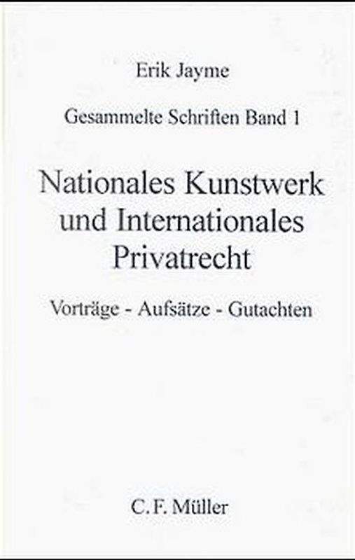 Nationales Kunstwerk und Internationales Privatrecht
