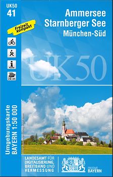 UK50-41 Ammersee, Starnberger See, München-Süd