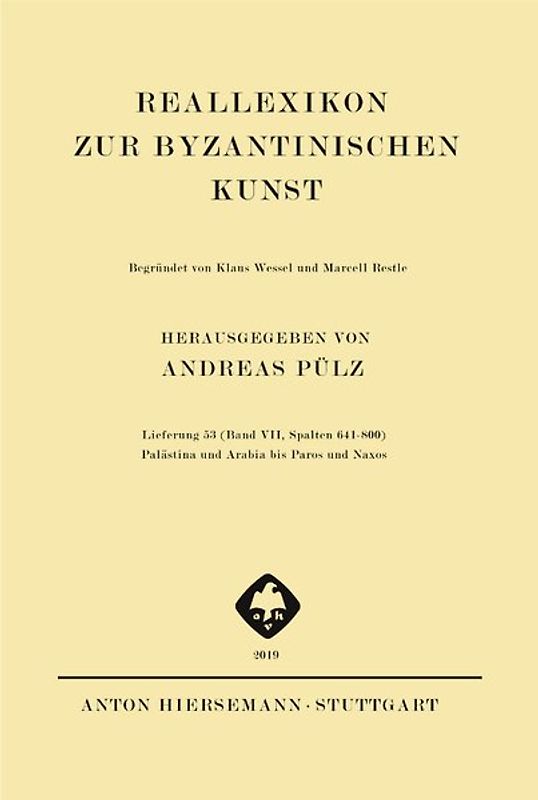 Reallexikon zur byzantinischen Kunst